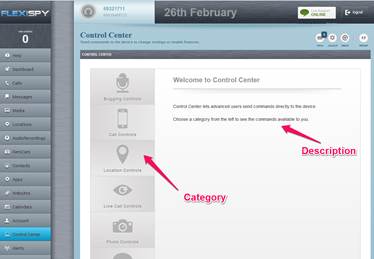 Figure 3 - A look at how the Control Center tab is made up.