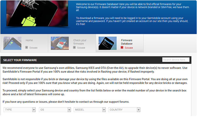 How to Download All Samsung Firmware, SamMobile Account