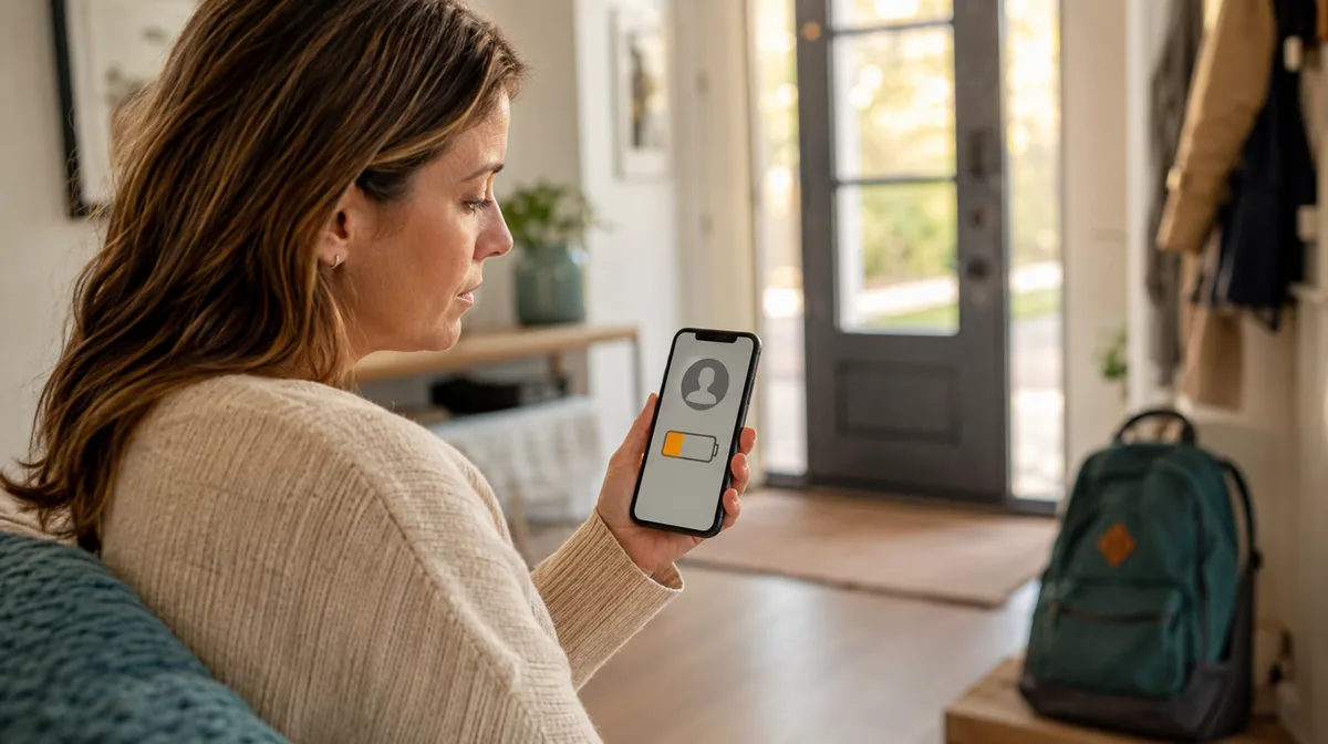 Parent checking their child's phone battery level remotely